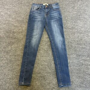 Diva Denim Girls Size 12 Ankle Skinny Jeans Medium Wash Blue Stretch RN112642